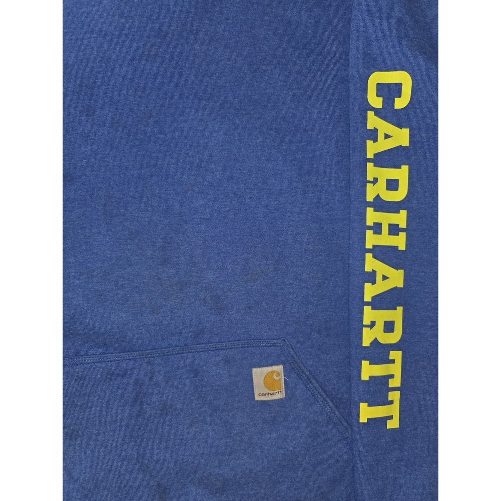 Carhartt Fleece Tall Blue Size 3XL Outdoor Pullover Hoodie - Picture 4 of 8
